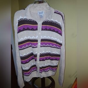 Vintage Imagio Boho Longline Knit Cardigan Large